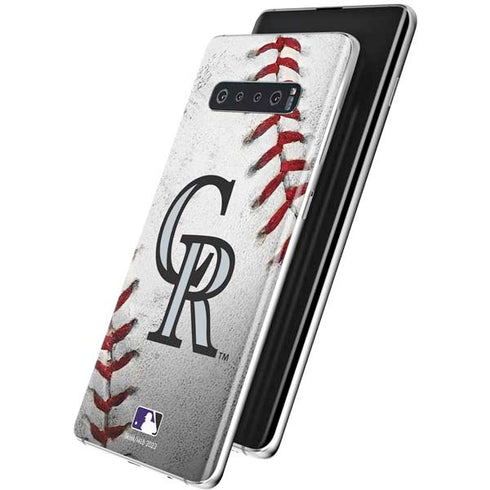 MLB Colorado Rockies Game Ball Galaxy S10 Plus Skin