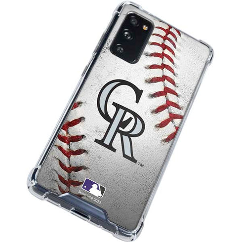 MLB Colorado Rockies Game Ball Galaxy S20 FE Clear Case