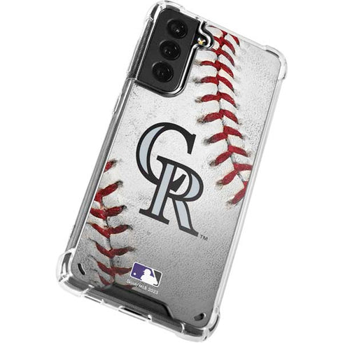 MLB Colorado Rockies Game Ball Galaxy S21 5G Clear Case
