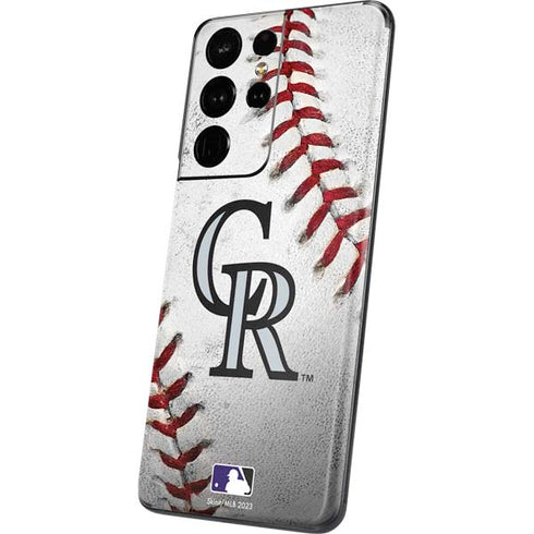 MLB Colorado Rockies Game Ball Galaxy S21 Ultra 5G Skin