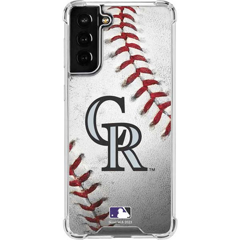MLB Colorado Rockies Game Ball Galaxy S22 Plus Clear Case
