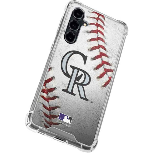 MLB Colorado Rockies Game Ball Galaxy S23 FE Clear Case