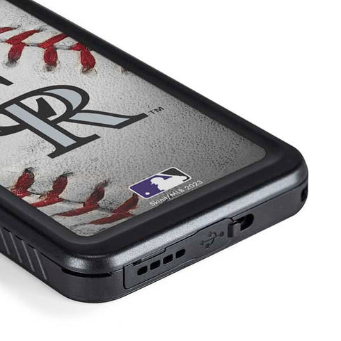 MLB Colorado Rockies Game Ball Galaxy S23 Plus Waterproof Case