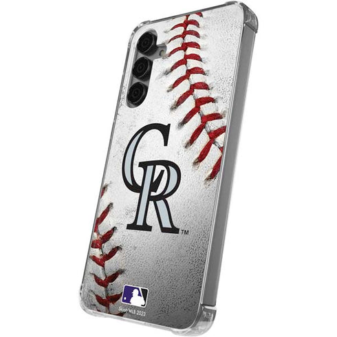 MLB Colorado Rockies Game Ball Galaxy S24 Plus Clear Case
