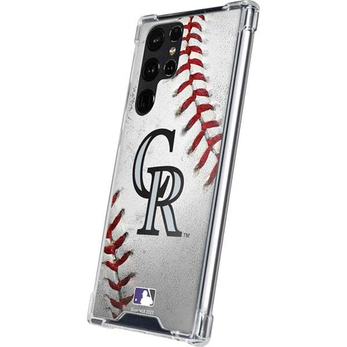 MLB Colorado Rockies Game Ball Galaxy S24 Ultra Clear Case