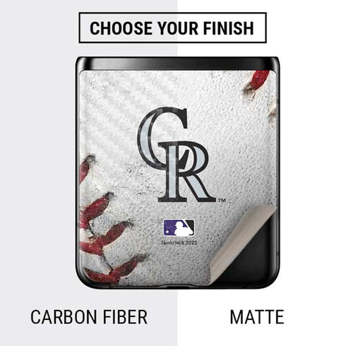 MLB Colorado Rockies Game Ball Galaxy Z Flip Skin
