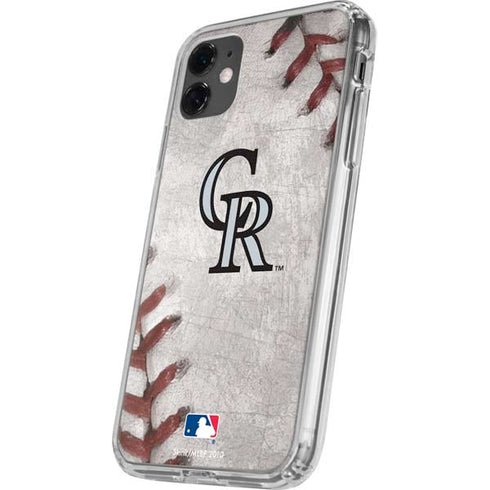 MLB Colorado Rockies Game Ball iPhone 11 Clear Case