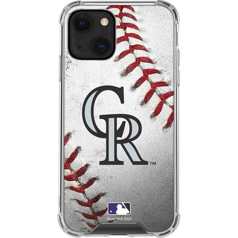 MLB Colorado Rockies Game Ball iPhone 13 Mini Clear Case