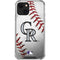 MLB Colorado Rockies Game Ball iPhone 15 Plus Clear Case