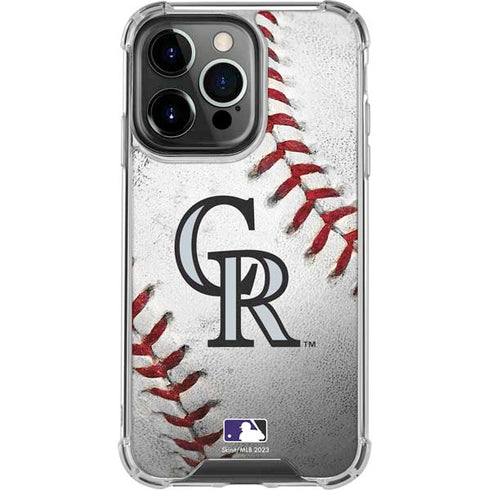 MLB Colorado Rockies Game Ball iPhone 14 Pro Clear Case