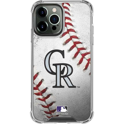 MLB Colorado Rockies Game Ball iPhone 15 Pro Max Clear Case