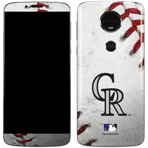 MLB Colorado Rockies Game Ball Moto E5 Plus Skin