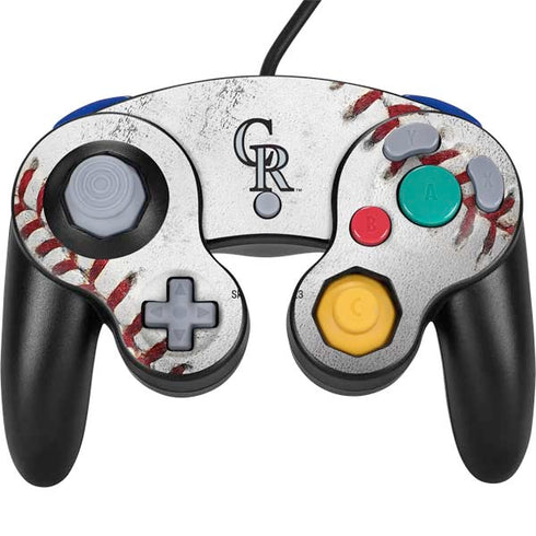 MLB Colorado Rockies Game Ball Nintendo GameCube Controller Skin