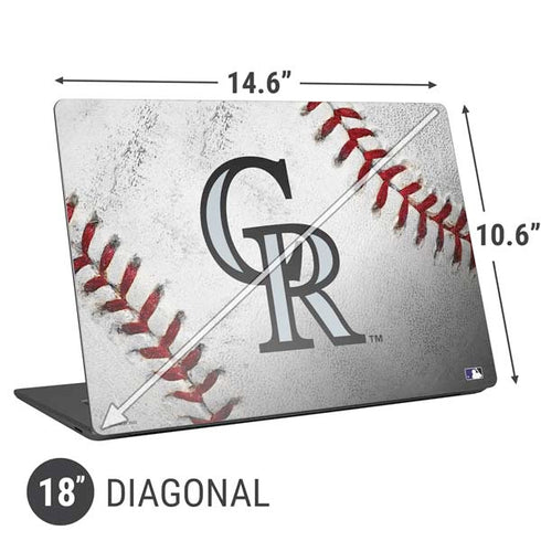 MLB Colorado Rockies Game Ball Universal Laptop 18in (14.6 x 10.6in) Skin