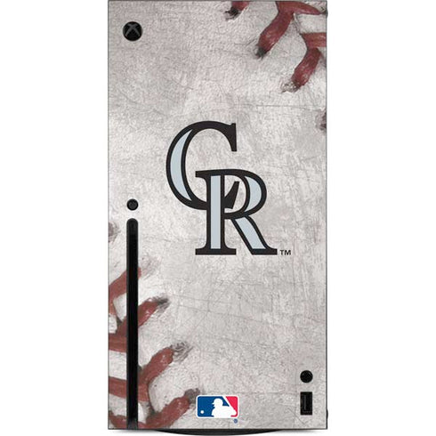MLB Colorado Rockies Game Ball Xbox Series X Console Skin