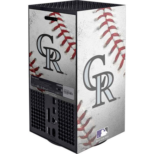 MLB Colorado Rockies Game Ball Xbox Series X Console Skin