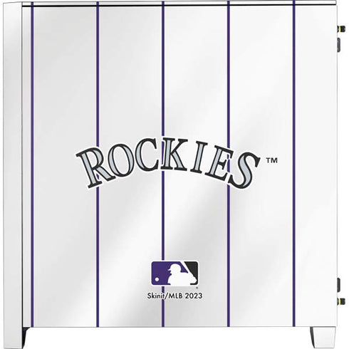 MLB Colorado Rockies Home Jersey Corsair 4000D Tempered Glass Mid-Tower ATX Case Skin