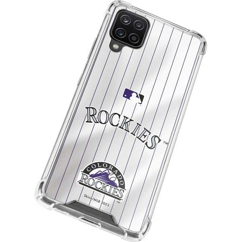 MLB Colorado Rockies Home Jersey Galaxy A12 Clear Case