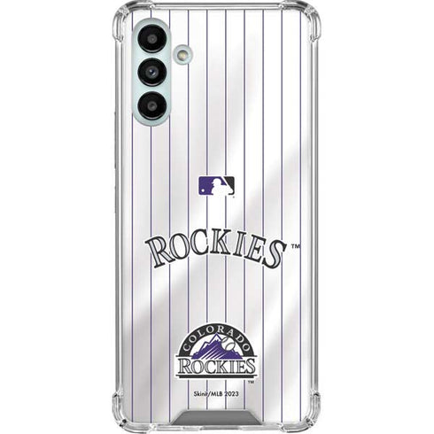 MLB Colorado Rockies Home Jersey Galaxy A13 5G Clear Case