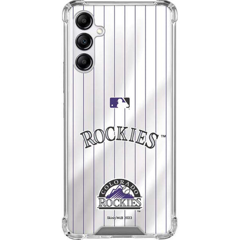MLB Colorado Rockies Home Jersey Galaxy A14 5G Clear Case