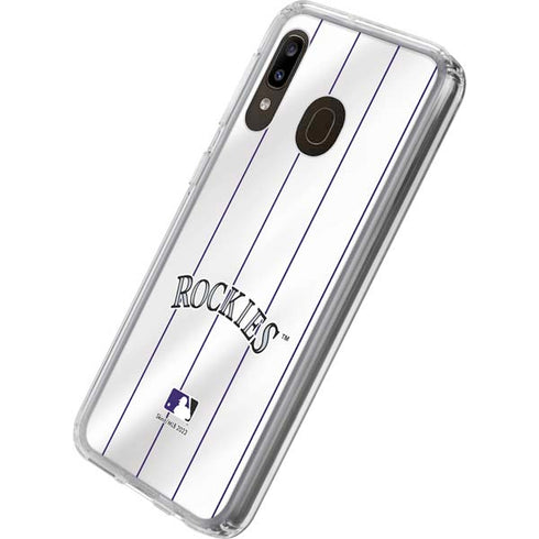 MLB Colorado Rockies Home Jersey Galaxy A20 Clear Case