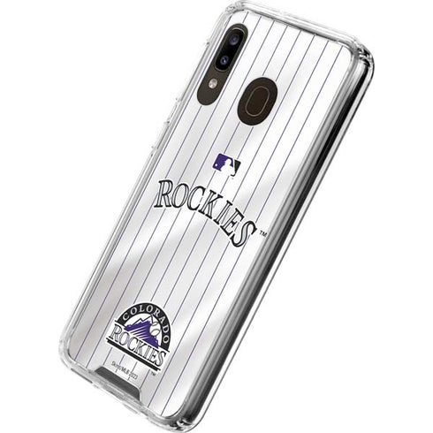 MLB Colorado Rockies Home Jersey Galaxy A30 Clear Case