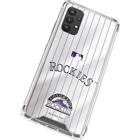 MLB Colorado Rockies Home Jersey Galaxy A32 5G Clear Case