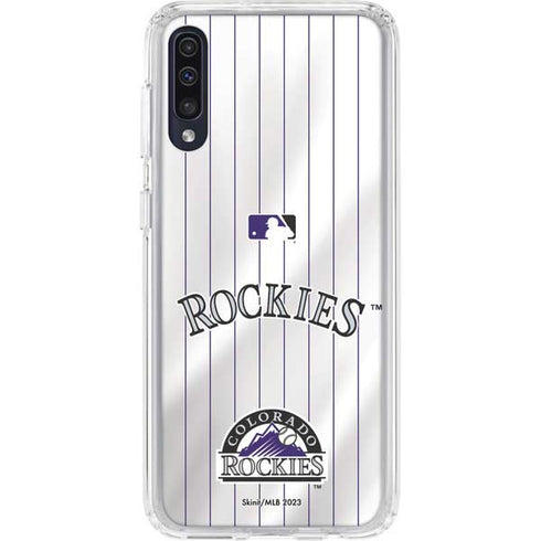 MLB Colorado Rockies Home Jersey Galaxy A50 Clear Case