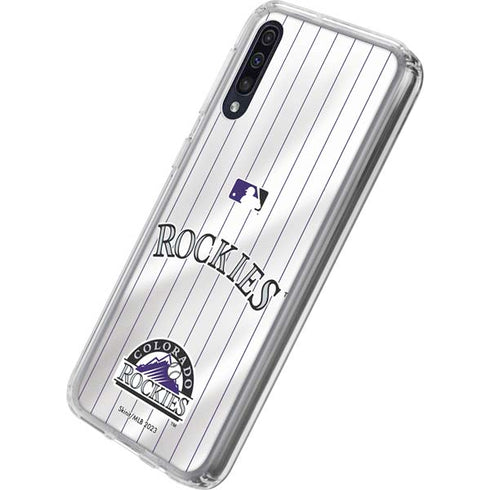 MLB Colorado Rockies Home Jersey Galaxy A50 Clear Case