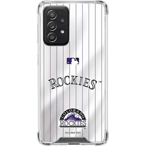 MLB Colorado Rockies Home Jersey Galaxy A52 5G Clear Case