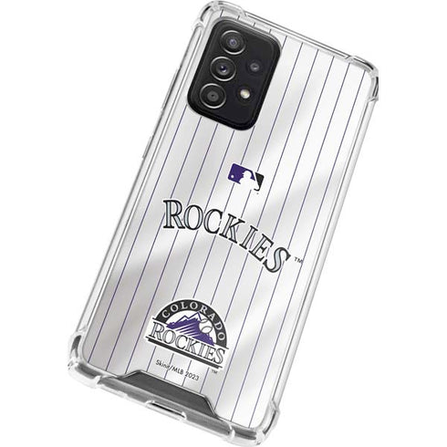 MLB Colorado Rockies Home Jersey Galaxy A52 5G Clear Case