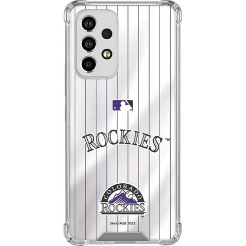 MLB Colorado Rockies Home Jersey Galaxy A53 5G Clear Case