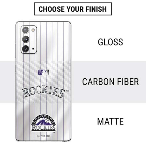 MLB Colorado Rockies Home Jersey Galaxy Note20 5G Skin