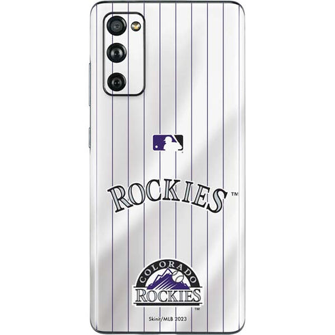 MLB Colorado Rockies Home Jersey Galaxy S20 Fan Edition Skin
