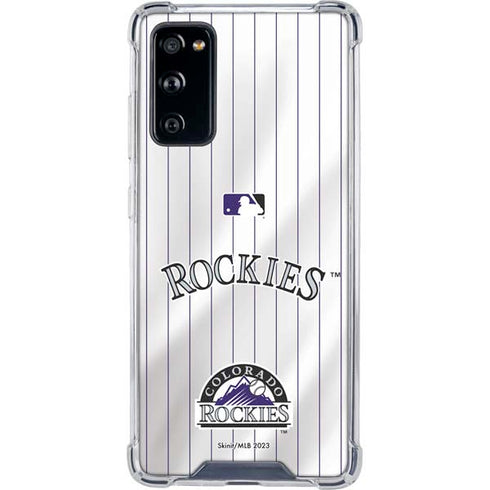 MLB Colorado Rockies Home Jersey Galaxy S20 FE Clear Case