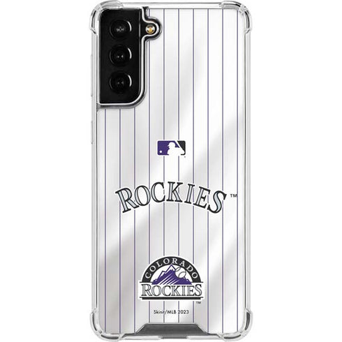 MLB Colorado Rockies Home Jersey Galaxy S22 Plus Clear Case