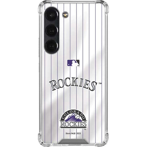 MLB Colorado Rockies Home Jersey Galaxy S23 Clear Case