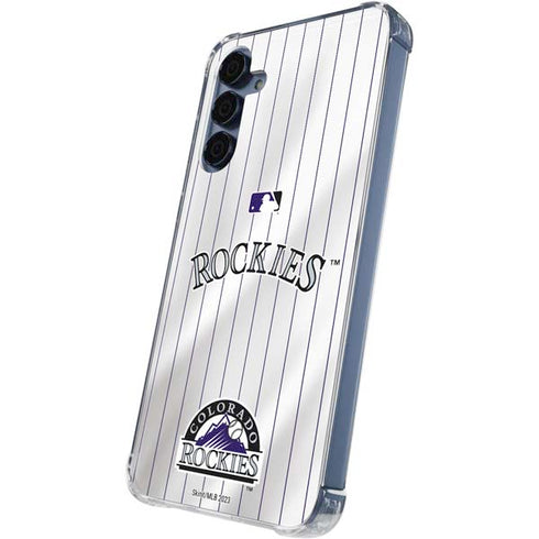 MLB Colorado Rockies Home Jersey Galaxy S24 Clear Case
