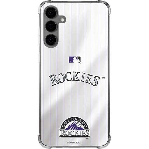 MLB Colorado Rockies Home Jersey Galaxy S24 Plus Clear Case