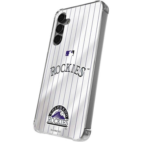 MLB Colorado Rockies Home Jersey Galaxy S24 Plus Clear Case