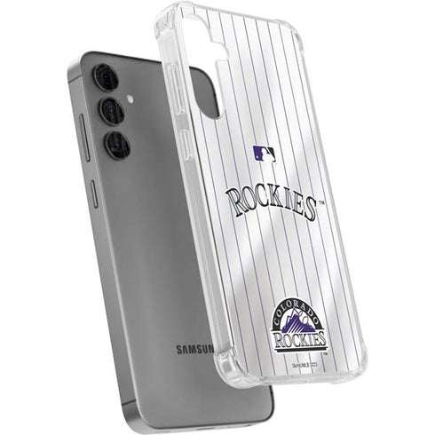 MLB Colorado Rockies Home Jersey Galaxy S24 Plus Clear Case