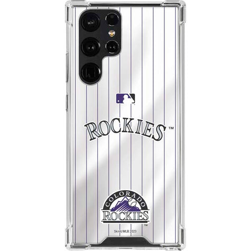 MLB Colorado Rockies Home Jersey Galaxy S24 Ultra Clear Case