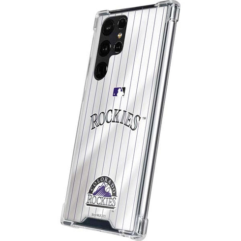 MLB Colorado Rockies Home Jersey Galaxy S24 Ultra Clear Case