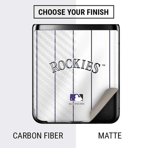 MLB Colorado Rockies Home Jersey Galaxy Z Flip Skin