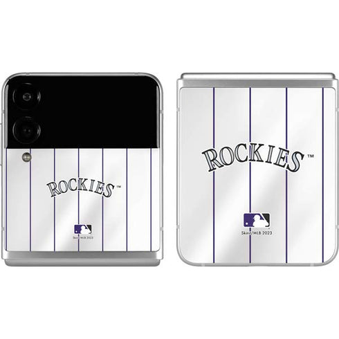 MLB Colorado Rockies Home Jersey Galaxy Z Flip4 5G Skin