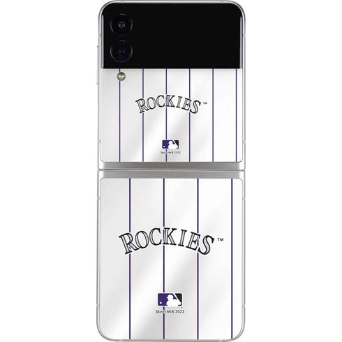 MLB Colorado Rockies Home Jersey Galaxy Z Flip4 5G Skin