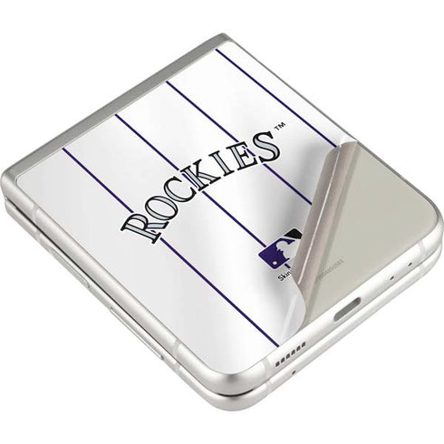 MLB Colorado Rockies Home Jersey Galaxy Z Flip4 5G Skin