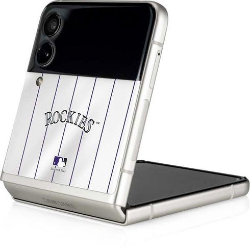 MLB Colorado Rockies Home Jersey Galaxy Z Flip4 5G Skin