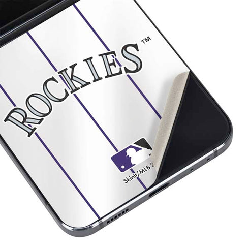 MLB Colorado Rockies Home Jersey Galaxy Z Flip5 5G Skin
