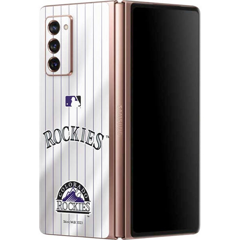 MLB Colorado Rockies Home Jersey Galaxy Z Fold2 5G Skin